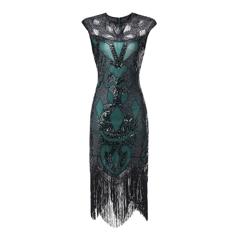 The Great Gatsby Prom Dresses Tassels Party Evening Dress Vintage Sequin Bead