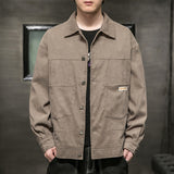 Corduroy Patch Jacket Spring Jacket Casual Loose Lapels Men's Clothing