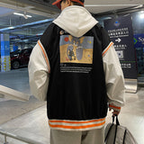 Tom and Jerry Hoodie Autumn and Winter Printing Coat Men's Hooded Loose Jacket