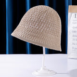 Straw Hat Hollow Summer Knitted Fisherman Hat