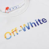 Off White Sweatshirts Long Sleeve round Neck Sweater Autumn and Winter Outer Space Astronauts Arrow Pattern Terry Sweater