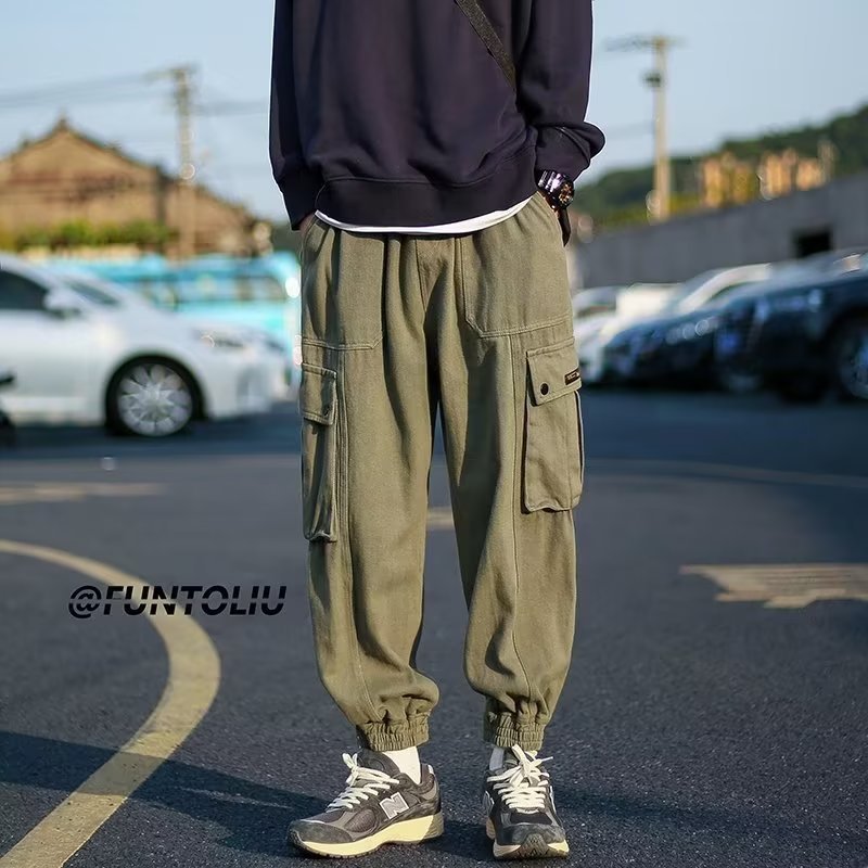 Men Cargo Pants Men Autumn and Winter Boys