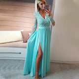 Prom Dresses Solid Color Sexy Lace Dress Dress Long Dress