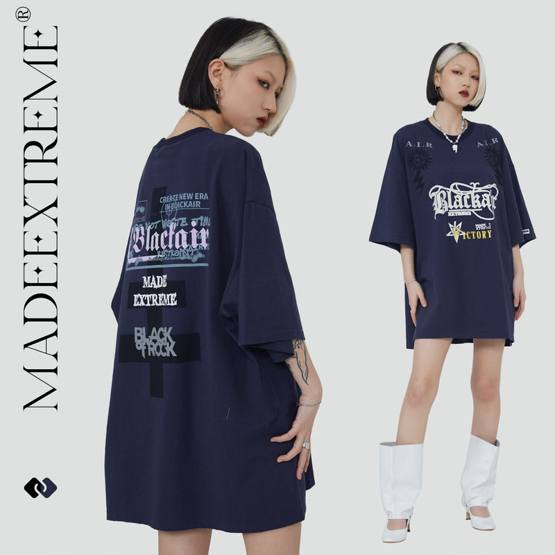 Blackair T Shirt Summer Gothic Printed Short Sleeve T-shirt