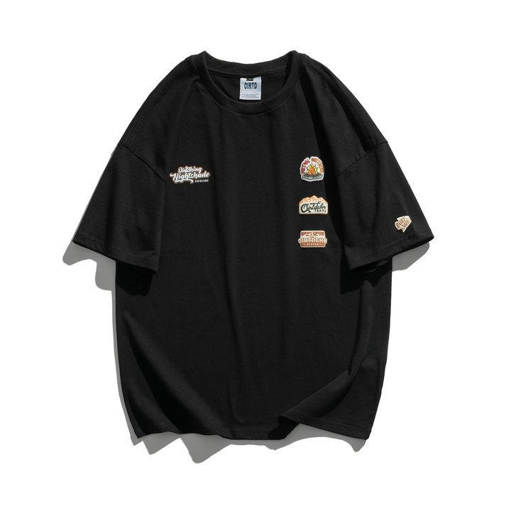 Men T Shirt Summer Casual Tops Men's Clothes Summer Wear Vintage Men's round Neck Short Sleeve Casual Loose Printed T-shirt