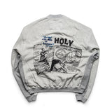 Rrr123 Sweatshirt Fog Printed Washed Loose round Neck Sweater