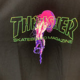 Thrasher T Shirt Thrasher Jellyfish Flame Loose Short Sleeve Fall Winter Couples