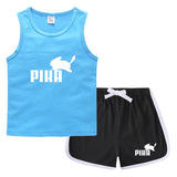 Children Pokemon Pikachu Tshirts & Shorts Casual Sports Sweat-Absorbent Suit Neutral