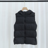 Women Winter Coats Puffer down Vest Winter Hooded down Vest Female Short Chic