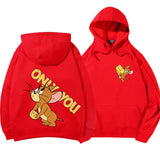 Tom and Jerry Hoodie Hooded Loose Autumn Winter Sweater Men's Jacket
