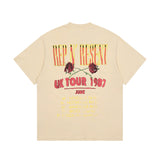 Present T Shirt Rose Skull Rock Band Distressed T-shirt Men