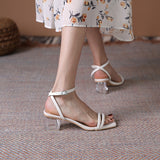 Nude Block Heel Sandals