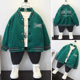 Toddler Boys Jackets Boys' Coat Spring and Autumn Baseball Uniform
