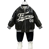 Toddler Boys Jackets Boys' Spring Leather Coat Leisure