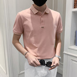 Men Short Sleeve T-Shirt Lapel T-shirt