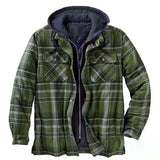 John Dutton Jacket Autumn and Winter Thickening Cotton Padded Coat Plaid Long Sleeve Loose Hooded Coat Jacket