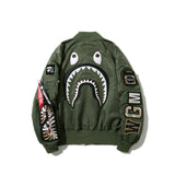BAPE Varsity Jacket Shark Head Desert Camouflage Jacket