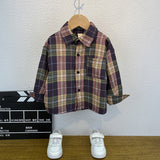 Toddler Boys Sweater Children's Clothing Boys' Plaid Shirt