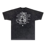 Amiri T Shirt Water Distressed Retro Short Sleeve T-shirt