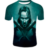 John Wick Keanu T Shirt John Wick3 3D Printed Short Sleeve