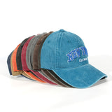 Yankee Baseball Cap Letter Embroidered Baseball Cap Trendy Denim Washed Peaked Cap for Men and Women