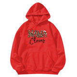 Boy Mama Hoodie Leopard Print Christmas Print Hooded Hoodie