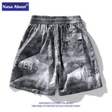 Nasa Shorts Denim Shorts Men's Summer Loose Short Pants Men's