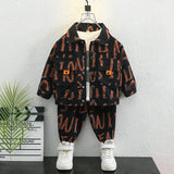 Toddler Boys Jackets Boys Autumn Clothing Denim Suit Two Pieces