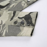 Nina Parker Camo Jacket Workwear Camouflage Short Coat for Women