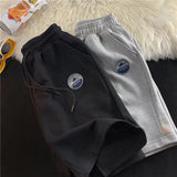 Summer Men Shorts Retro Simple Solid Color Sports Shorts