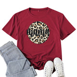 Boy Mama T Shirts Mama Leopard Circlet T-shirt