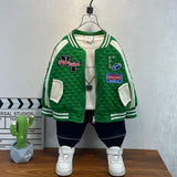 Toddler Boys Jackets Boy's Autumn Coat Baseball Uniform