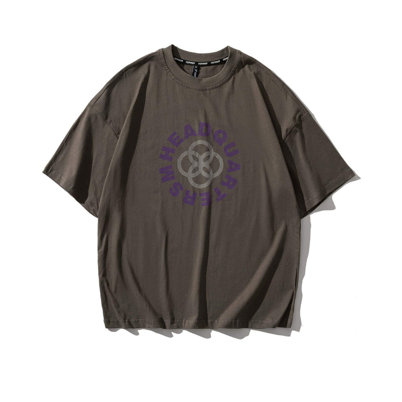 Men T Shirt Summer Casual Tops Men's Clothes Summer Wear Vintage Men's Shorts Casual Drop-Shoulder Printed T-shirt Trendy Men