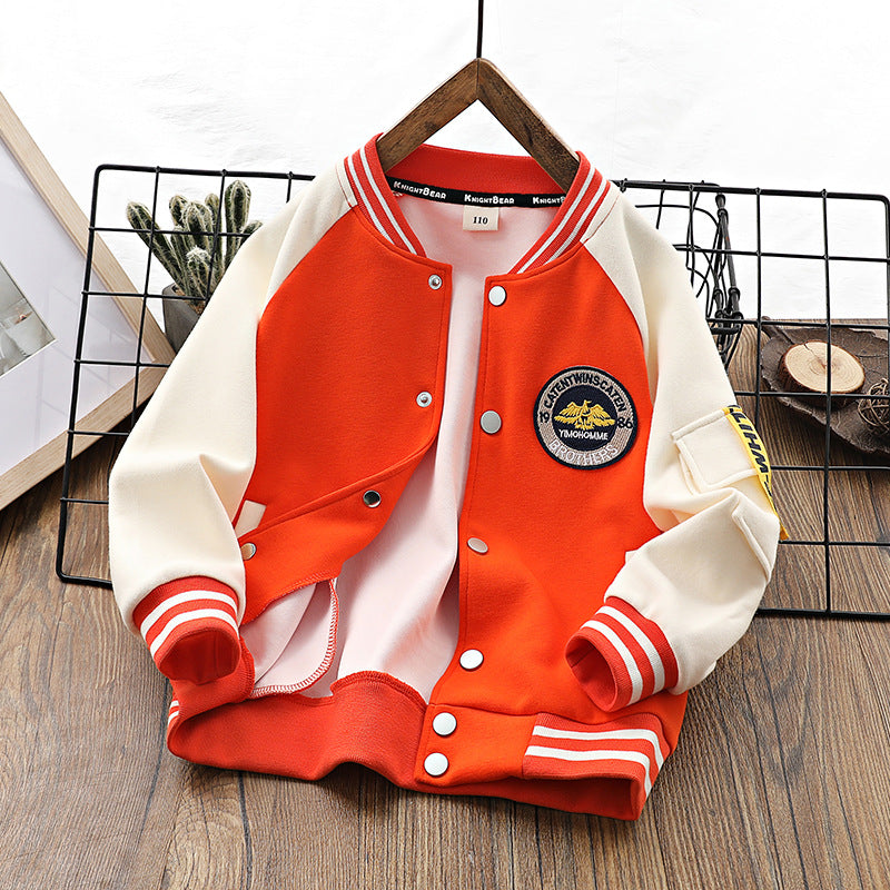 Children Baseball Jacket Autumn Boys' Baseball Jacket Kids' Overcoat Clothing Girls' Casual Jacket