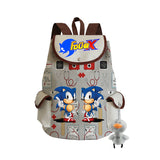 Sonic Backpack Hedgehog Sonic Backpack Cute Pattern Drawstring Backpack