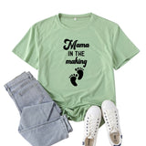 Boy Mama T Shirt Mama in the Making Letter Print T-shirt