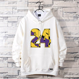 In Memory of Kobe Hoodie Commemorative Kobe No. 24 Hooded Sweater Sports Winter Fleece-Lined