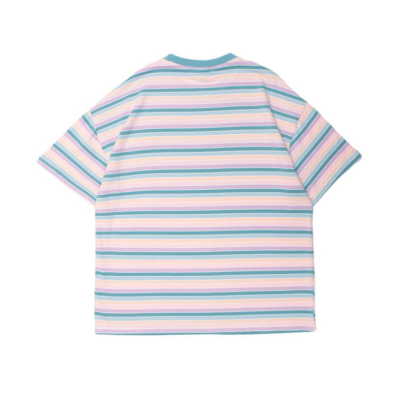 Men's T Shirt Summer Casual Tops Short Sleeve Striped T-shirt Men's round Neck Half Sleeve Boyfriend Harajuku Style Street Fashion Loose Half Sleeve