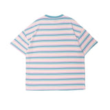 Men's T Shirt Summer Casual Tops Short Sleeve Striped T-shirt Men's round Neck Half Sleeve Boyfriend Harajuku Style Street Fashion Loose Half Sleeve