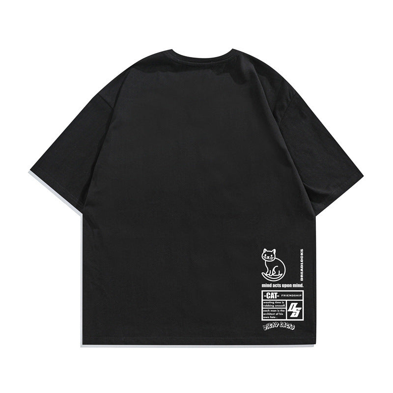 2022 Summer Man Outfits Print Short-Sleeve T-shirt