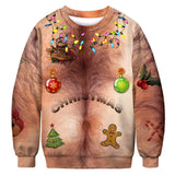 Ugly Christmas Sweater 3D Digital Printing Sweater Casual Loose Pullover for Men and Women Same Style Undershirt