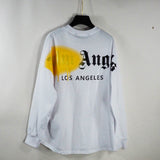 Palm Angels Casual Long Sleeve T-shirt Inkjet Printing High Street Loose Version