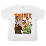 Travis Scott Shirt Hip Hop Loose Printed Short-Sleeved T-shirt Vintage
