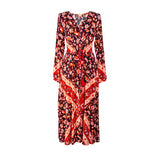 Beth Dutton Bohemian Dress Winter Autumn Midi Dresses Seaside Vacation Long Sleeve Beach Dress