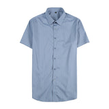 Men Shirts Short Sleeve Striped Shirt