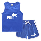 Children Pokemon Pikachu Tshirts & Shorts Casual Sports Sweat-Absorbent Suit Neutral