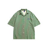 Man Summer T Shirt Contrast Color Stripes