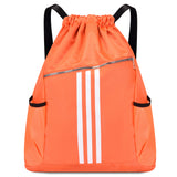 Drawstring Bag Waterproof Drawstring Pocket Grid Shoulder Drawstring Bag