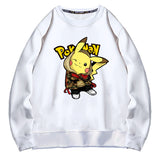 Men and Women Pokemon Pikachu Hoodie Pokémon Pikachu Crew Neck Pullover Sweatshirt