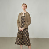 Beth Dutton Yellowstone Dresses Winter Autumn Midi Dresses Plaid Suspender Dress